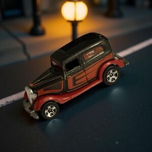 2009 Hot Wheels Treasure Hunt Red Black 34 Ford Delivery Truck Diecast Car 1:64